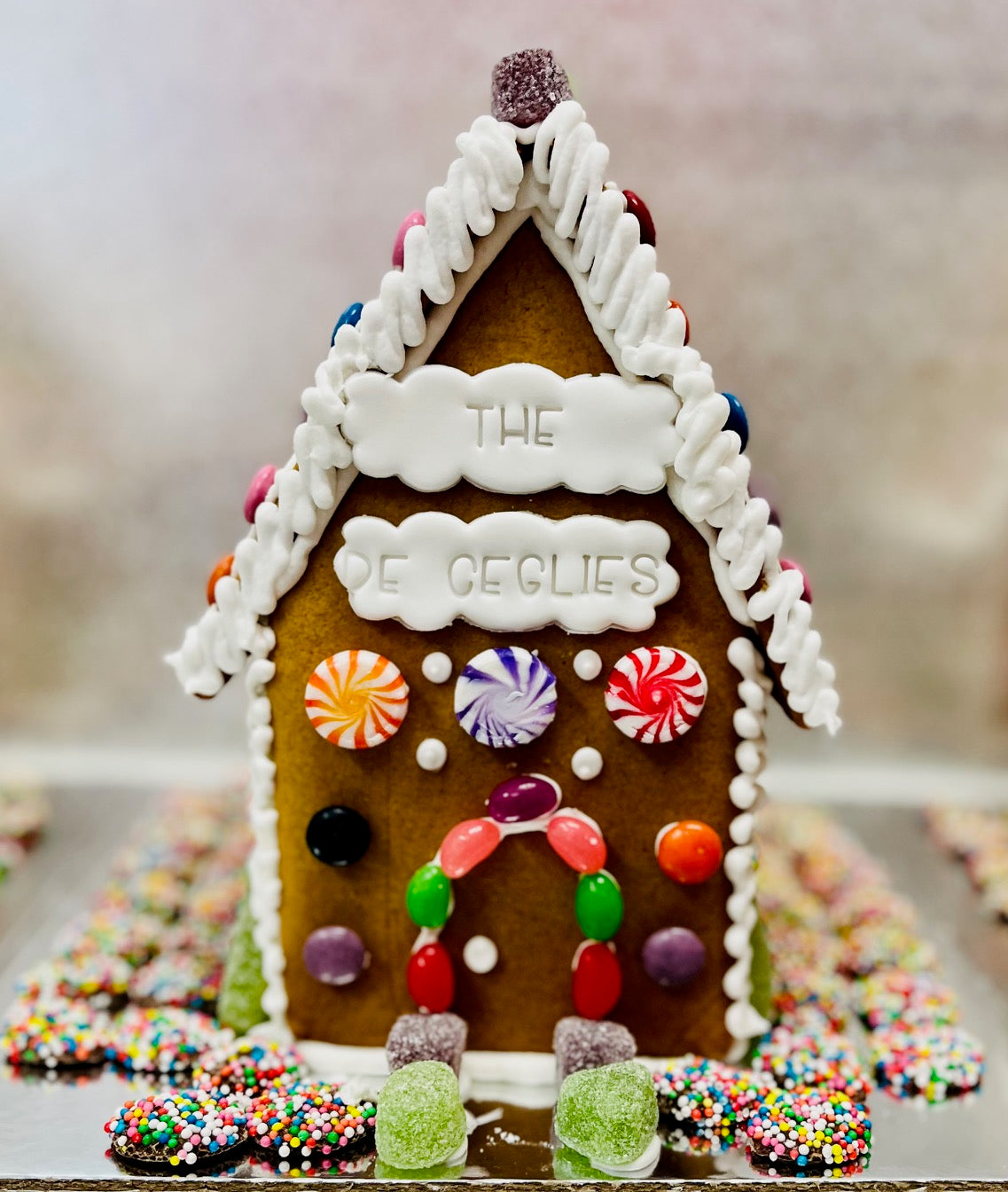 Gingerbread House - Custom Name Tag