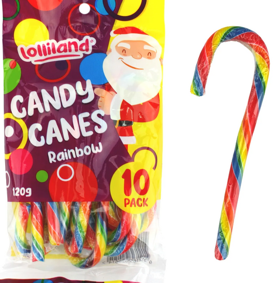 Candy Canes Rainbow 10pk